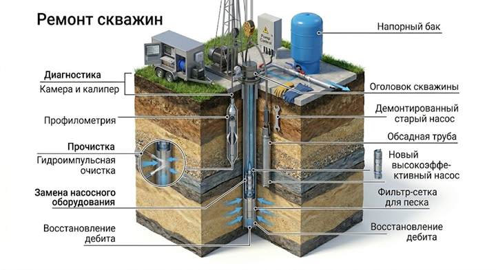Ремонт скважин в Мичуринске